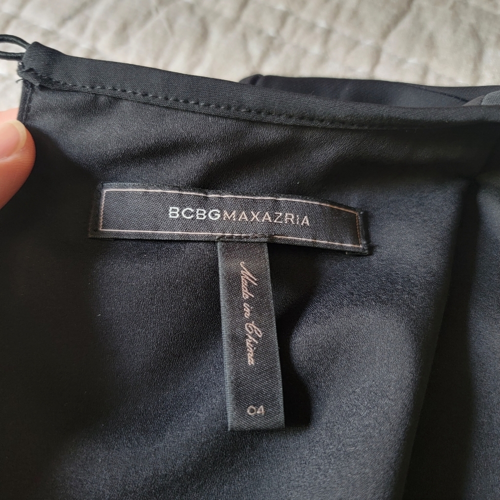 BCBGMaxAzria Alessandra‎ Business Casual Asymmetric Mini Sheath Dress Size 4 - Picture 2 of 15